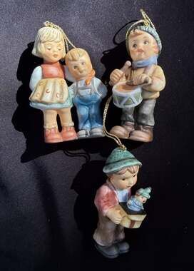 Vintage Studio Hummel Goebel Christmas Ornaments Set Of 3 EUC -LO34/4
